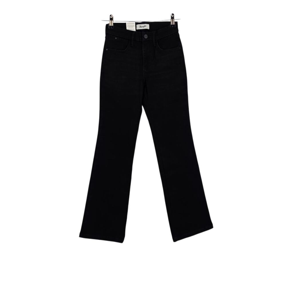 NWT Wrangler Leighton Black Bespoke High Rise Stretch Bootcut Jeans Size 25/30